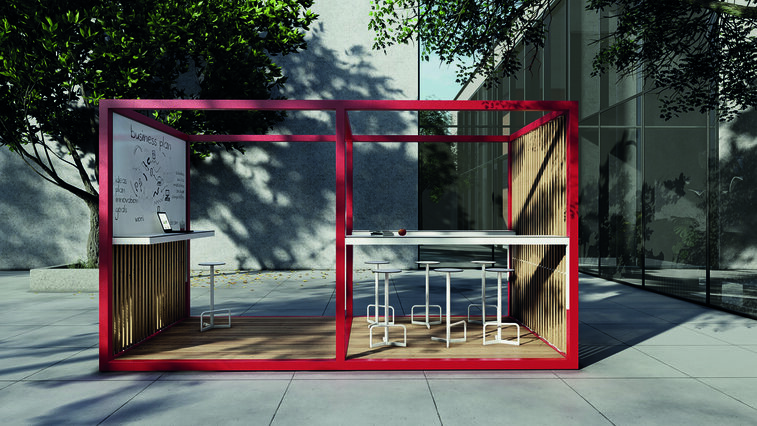 Leva cubes: the outdoor workspace
